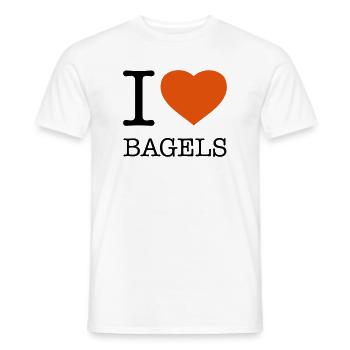 I LOVE BAGELS Bagel - Männer T-Shirt - Weiß - Vorne - AI Model Male 178 dark (178cm)