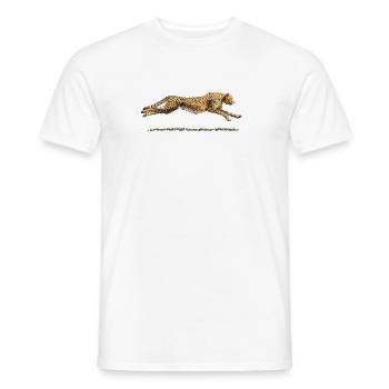 Leopard - Men's T-Shirt - white - Front - AI Model Male 178 dark (178cm)