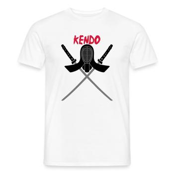 KENDO - Männer T-Shirt - Weiß - Vorne - AI Model Male 178 dark (178cm)
