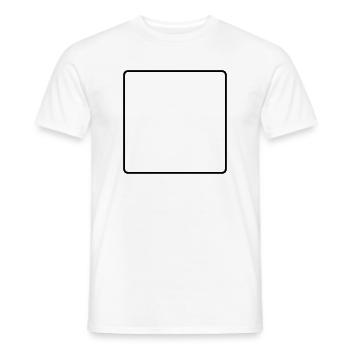 abgerundetes Rechteck - Männer T-Shirt - Weiß - Vorne - AI Model Male 178 dark (178cm)