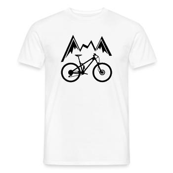 Vélo de montagne - T-shirt homme - blanc - Devant - AI Model Male 178 dark (178cm)