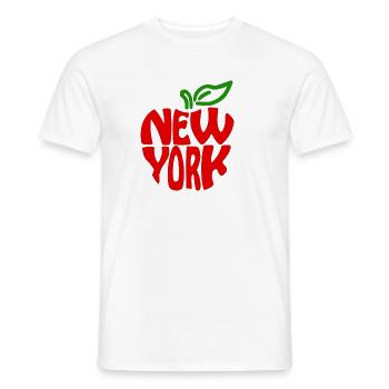 new york - T-shirt homme - blanc - Devant - AI Model Male 178 dark (178cm)