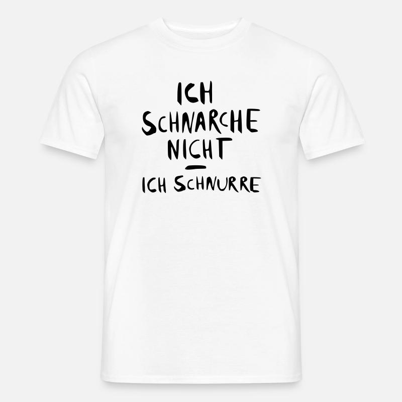 ich schnarche nicht - ich - Männer T-Shirt - Weiß