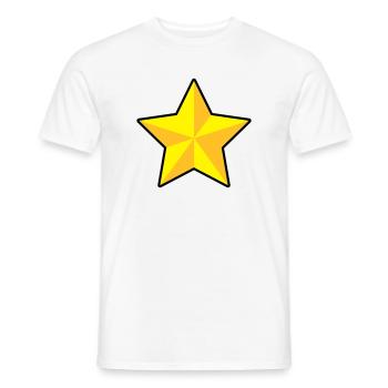 3D Stern | 3D Star | Dimension - Men's T-Shirt - white - Front - AI Model Male 178 dark (178cm)