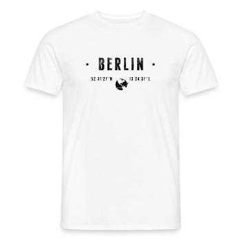 Berlin - Men's T-Shirt - white - Front - AI Model Male 178 dark (178cm)