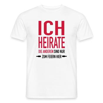 ich Heirate x1 - Männer T-Shirt - Weiß - Vorne - AI Model Male 178 dark (178cm)