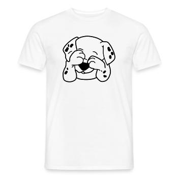 Hundebaby, Süßer Hund, Welpe  - Männer T-Shirt - Weiß - Vorne - AI Model Male 178 dark (178cm)