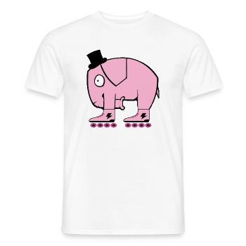 Pinker Elephant - T-shirt homme - blanc - Devant - AI Model Male 178 dark (178cm)