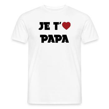 I love you Dad - Men's T-Shirt - white - Front - AI Model Male 178 dark (178cm)
