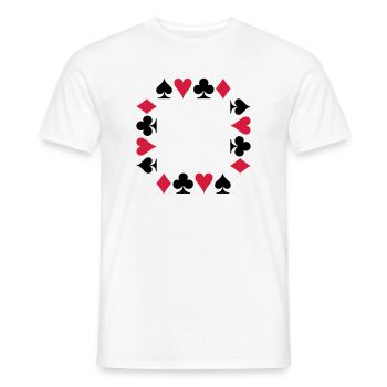 Poker (V) - Men's T-Shirt - white - Front - AI Model Male 178 dark (178cm)