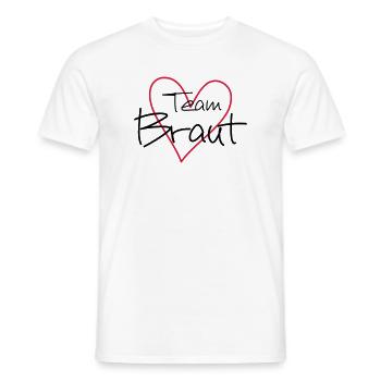 Team Braut Herz Party - Männer T-Shirt - Weiß - Vorne - AI Model Male 178 dark (178cm)
