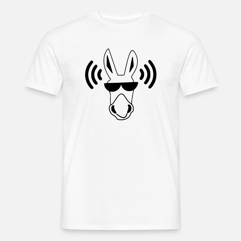 Cool Sonnenbrille Comic Lustig - Männer T-Shirt - Weiß