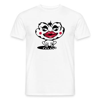 A toad with a thick lip - Men's T-Shirt - white - Front - AI Model Male 178 dark (178cm)