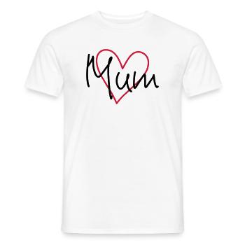 Anniversaire fête des mères - T-shirt homme - blanc - Devant - AI Model Male 178 dark (178cm)