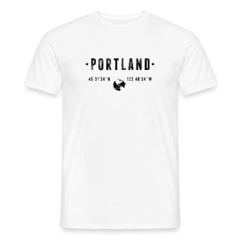 Portland - Männer T-Shirt - Weiß - Vorne - AI Model Male 178 dark (178cm)