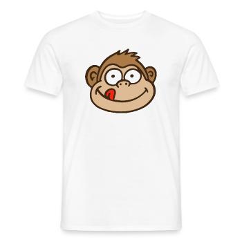 Affe - Männer T-Shirt - Weiß - Vorne - AI Model Male 178 dark (178cm)