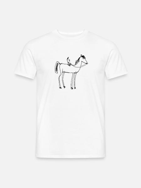 Ausritt auf dem Pferdchen - Männer T-Shirt - Weiß