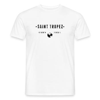 Saint Tropez - Men's T-Shirt - white - Front - AI Model Male 178 dark (178cm)