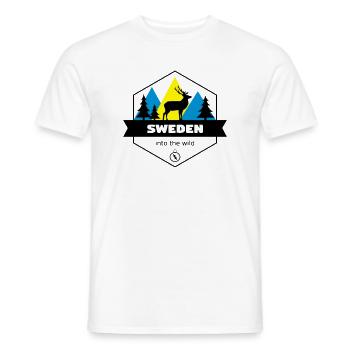 La Suède dans la nature - T-shirt homme - blanc - Devant - AI Model Male 178 dark (178cm)