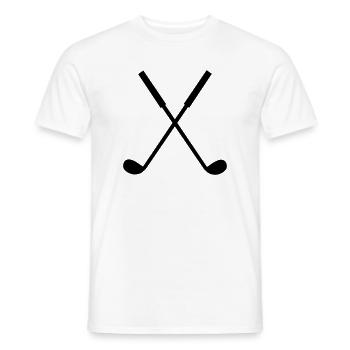 Golf clubs in black - Men's T-Shirt - white - Front - AI Model Male 178 dark (178cm)