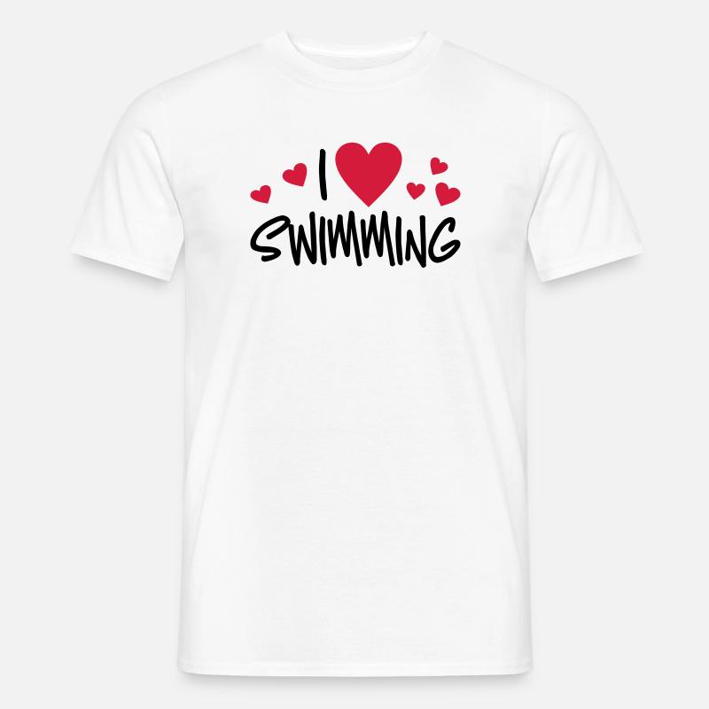 schwimmen - Männer T-Shirt - Weiß