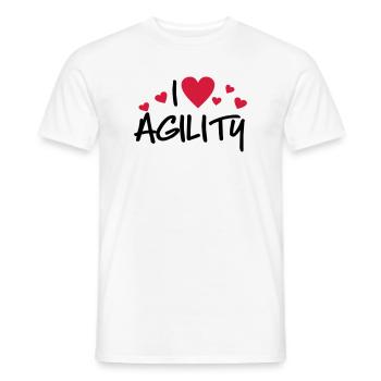 agility - T-shirt homme - blanc - Devant - AI Model Male 178 dark (178cm)