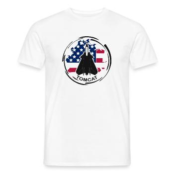 Plane F14 Tomcat - Men's T-Shirt - white - Front - AI Model Male 178 dark (178cm)