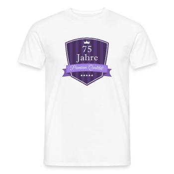 Premium 75 lila - Männer T-Shirt - Weiß - Vorne - AI Model Male 178 dark (178cm)