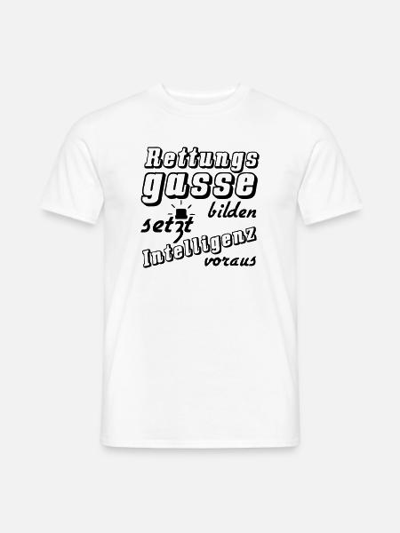 Rettungsgasse Spruch Auto Verkehr Medizin Geschenk - Männer T-Shirt - Weiß