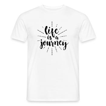 Life is a journey, schöne Sprüche - Männer T-Shirt - Weiß - Vorne - AI Model Male 178 dark (178cm)