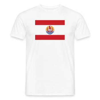 Polynésie - T-shirt homme - blanc - Devant - AI Model Male 178 dark (178cm)