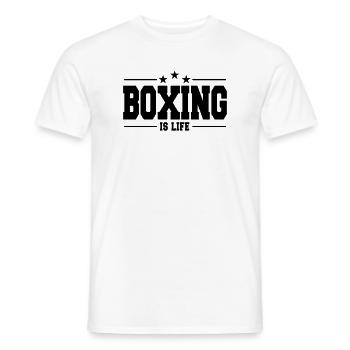 Boxen ist das Leben 1 / Boxen ist Leben - Männer T-Shirt - Weiß - Vorne - AI Model Male 178 dark (178cm)