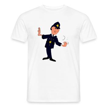 Dapper Police Parade Pose - Men's T-Shirt - white - Front - AI Model Male 178 dark (178cm)