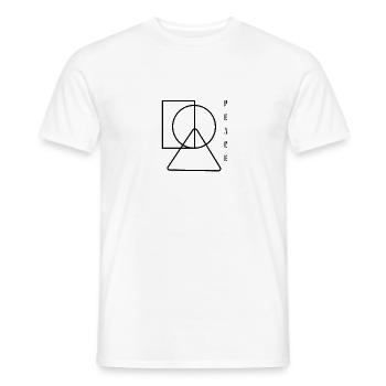 peace, peace, peace movement - Men's T-Shirt - white - Front - AI Model Male 178 dark (178cm)