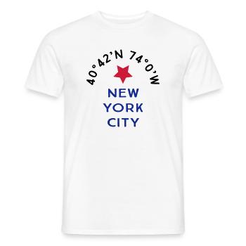New York City - Männer T-Shirt - Weiß - Vorne - AI Model Male 178 dark (178cm)