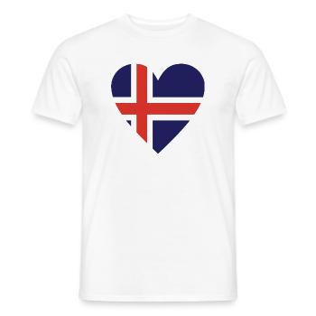 Iceland - Men's T-Shirt - white - Front - AI Model Male 178 dark (178cm)