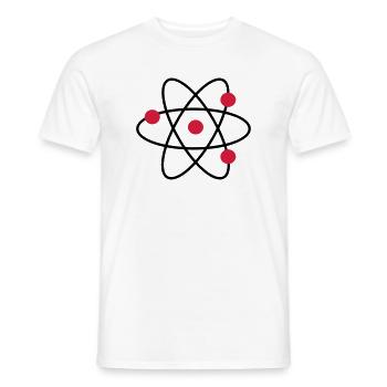 atom - Men's T-Shirt - white - Front - AI Model Male 178 dark (178cm)