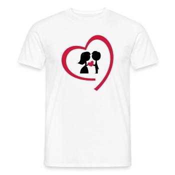 jeunes mariés - T-shirt homme - blanc - Devant - AI Model Male 178 dark (178cm)