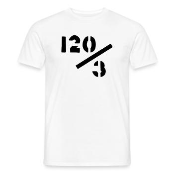 40 années - 120/3 - T-shirt homme - blanc - Devant - AI Model Male 178 dark (178cm)