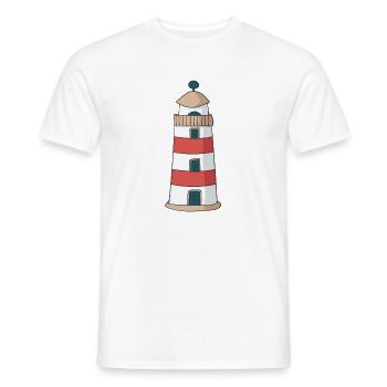 lighthouse - Men's T-Shirt - white - Front - AI Model Male 178 dark (178cm)