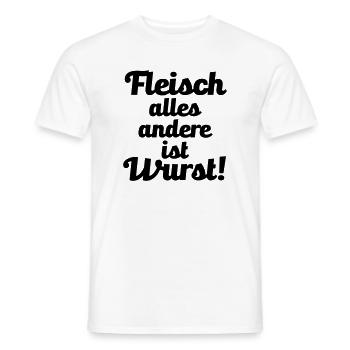 Fleisch. alles andere ist Wurst! - Männer T-Shirt - Weiß - Vorne - AI Model Male 178 dark (178cm)