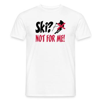 I hate Ski - Männer T-Shirt - Weiß - Vorne - AI Model Male 178 dark (178cm)