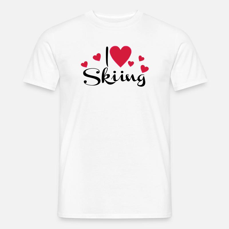 Ski - Männer T-Shirt - Weiß