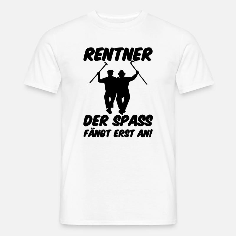 Rentner Spaß Rente, Ruhestand, Geschenk, Spruch - Männer T-Shirt - Weiß