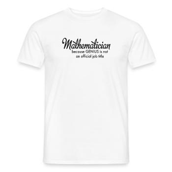 mathematics - Men's T-Shirt - white - Front - AI Model Male 178 dark (178cm)