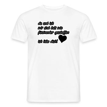 Liebeserklärung Liebe, Sprüche, Geschenk - Männer T-Shirt - Weiß - Vorne - AI Model Male 178 dark (178cm)