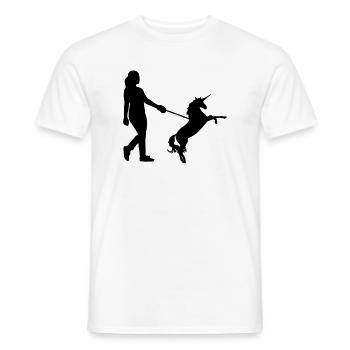 Promenade de la licorne - Licornes, Animal, Cadeau - T-shirt homme - blanc - Devant - AI Model Male 178 dark (178cm)