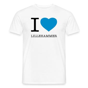 I LOVE LILLEHAMMER Norwegen - Männer T-Shirt - Weiß - Vorne - AI Model Male 178 dark (178cm)