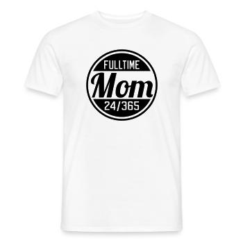 Fulltime Mom | Vollzeit Mutter - Men's T-Shirt - white - Front - AI Model Male 178 dark (178cm)
