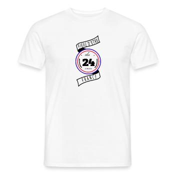Fière D'être Du 24 Dordogne France - T-shirt homme - blanc - Devant - AI Model Male 178 dark (178cm)